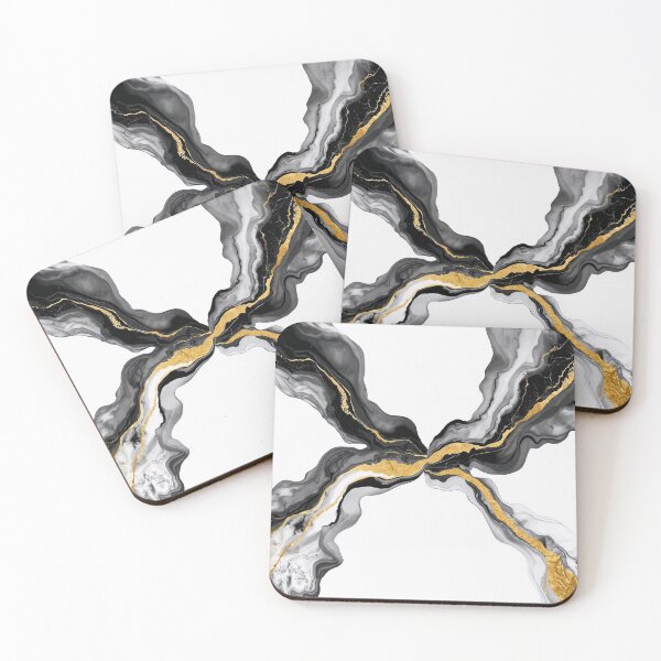 Item preview, Elegant Black and Gold Fluid Marble Flow designed and sold by Cozyartsss.