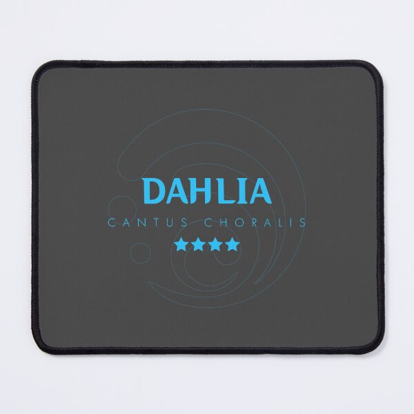 Item preview, Genshin Dahlia Nameplate designed and sold by NeonSunsetMedia.