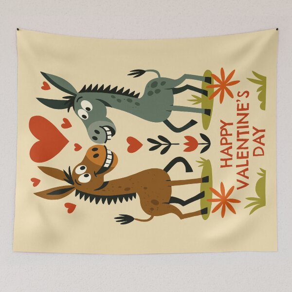 Item preview, Valentine's Day Donkeys designed and sold by Ghost on Toast.