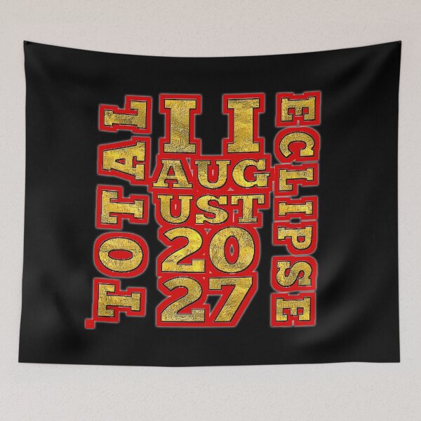 Item preview, Red & Gold Total Solar Eclipse August 2 2027. designed and sold by Giulivo Store Graphic.