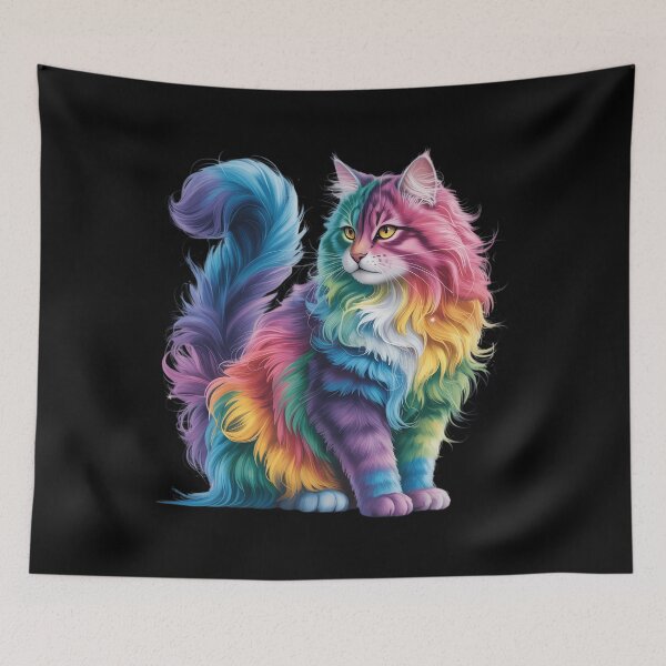 Item preview, Cat Colourful Watercolour Cat designed and sold by Morphologiona.