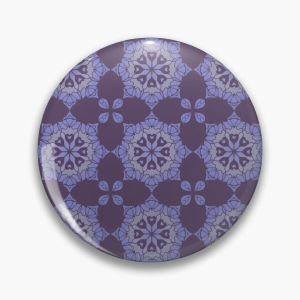 Item preview, Seamless deep purple damask mandala ornament pattern designed and sold by Jonaree Art Design.