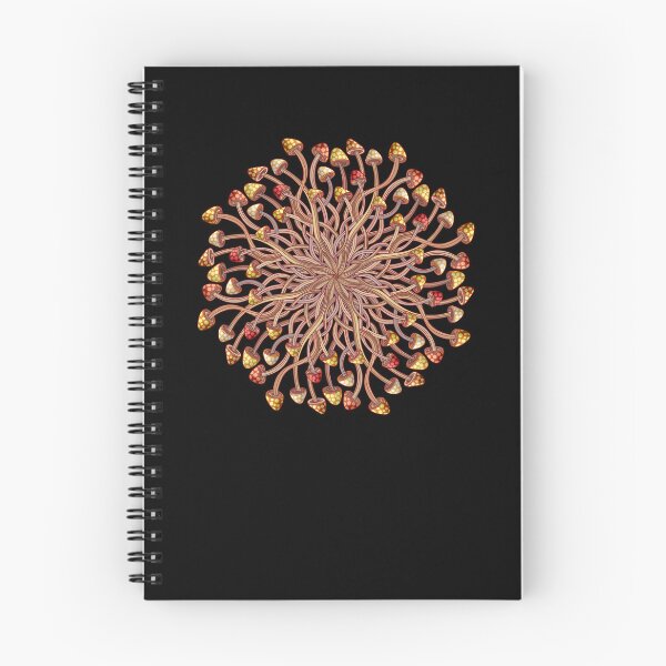 Item preview, Long stemmed brown mushroom mandala designed and sold by DaveDanchuk.