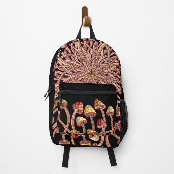 Item preview, Long stemmed brown mushroom mandala designed and sold by DaveDanchuk.