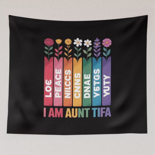 Item preview, I Am Aunt Tifa Floral Flowers Aunt Tifa Funny Aunt Tifa designed and sold by HermanTricia.