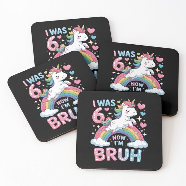 Item preview, I was 6 Now I'm Bruh Unicorn Birthday designed and sold by Morphologiona.