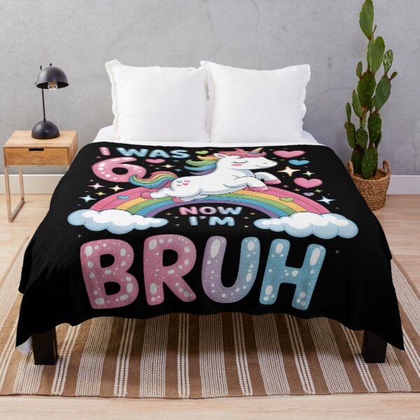Item preview, I was 6 Now I'm Bruh Unicorn Birthday designed and sold by Morphologiona.
