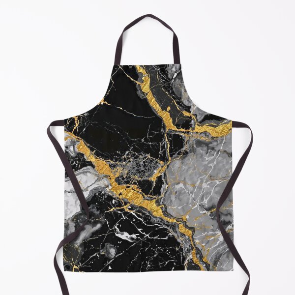 Item preview, Luxury Obsidian and Grey Quartz Gold Veined Marble designed and sold by Cozyartsss.
