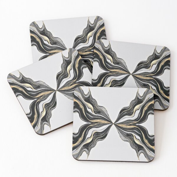 Item preview, Symmetrical Golden Butterfly Fluid Abstract designed and sold by Cozyartsss.