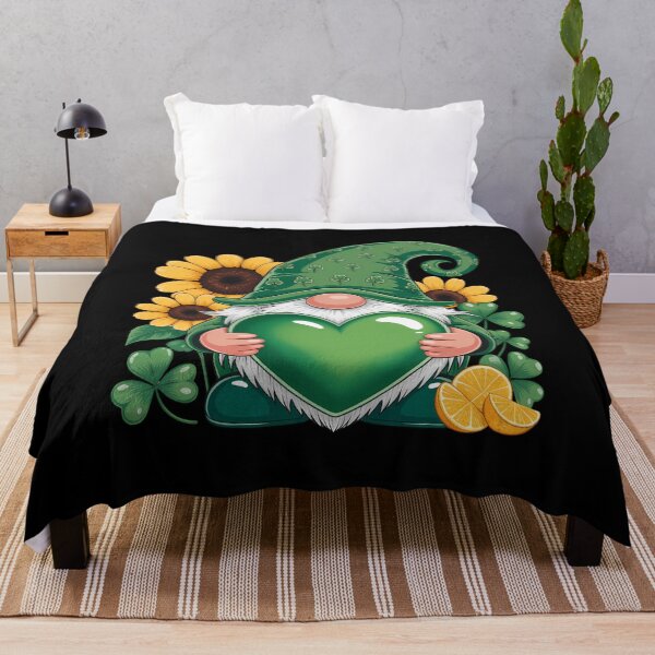 Artikelvorschau, St. Patrick's Day Gartenzwerg Kleeblatt Sonnenblume entworfen und verkauft von Morphologiona.