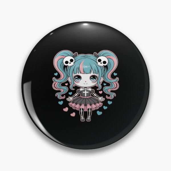 Artikelvorschau, Chibi Gothic Goth Skelett Mädchen Puppe Gruselig Niedlich entworfen und verkauft von countntenov.