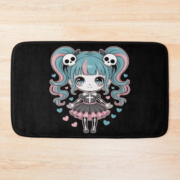 Item preview, Chibi Gothic Goth Skeleton Girl Doll Creepy Cute designed and sold by countntenov.