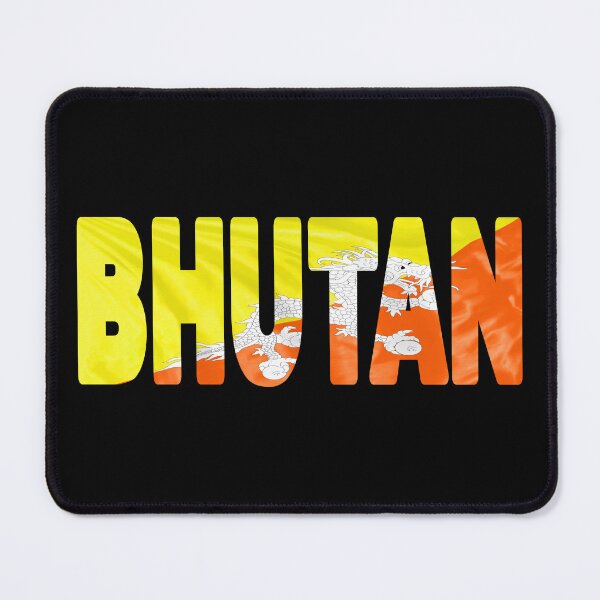 Item preview, BHUTAN - Flag Flying in Wind cut to Letters Souvenir Sticker Shirt designed and sold by Adam Gormley.