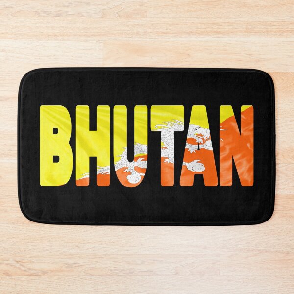 Item preview, BHUTAN - Flag Flying in Wind cut to Letters Souvenir Sticker Shirt designed and sold by Adam Gormley.