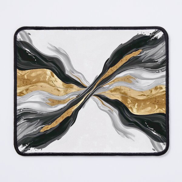 Item preview, Dynamic Gold and Charcoal Fluid Ink Splash designed and sold by Cozyartsss.