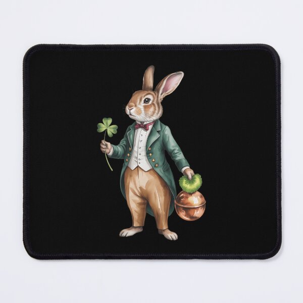 Item preview, St Patrick's Day Bunny Tea Clover Rabbit designed and sold by Morphologiona.