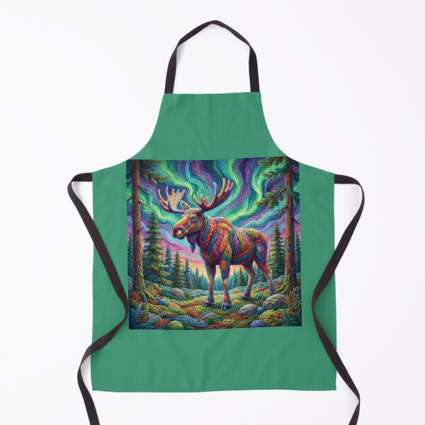 Item preview, Moose under the Northern Lights designed and sold by Tridentulus.