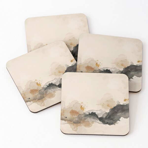 Item preview, Golden Horizon Earthy Abstract Mountain designed and sold by Cozyartsss.