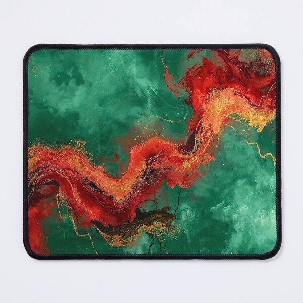 Item preview, Emerald and Ruby Dragon Fire Abstract designed and sold by Cozyartsss.