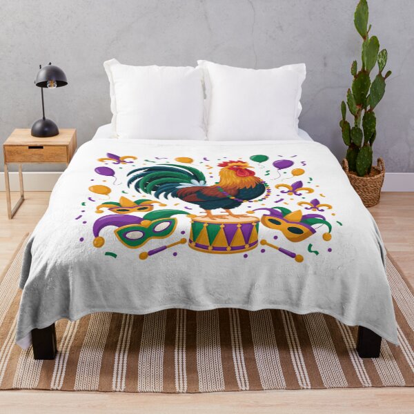 Item preview, Mardi Gras Rooster Carnival Chicken designed and sold by Morphologiona.