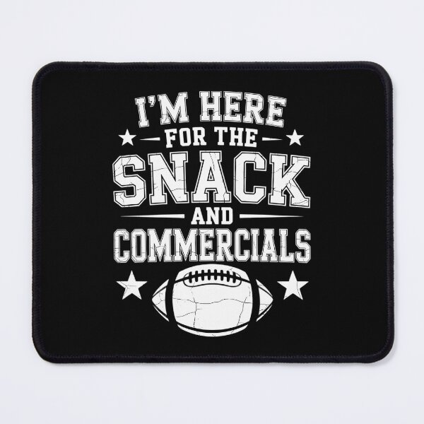 Item preview, I'm Here For The Snack And Commercials Football Bowl designed and sold by IdunayaStore.