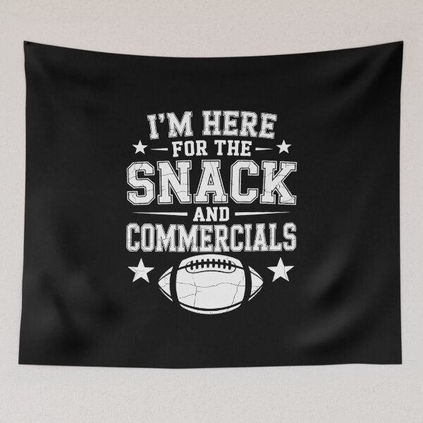 Item preview, I'm Here For The Snack And Commercials Football Bowl designed and sold by IdunayaStore.