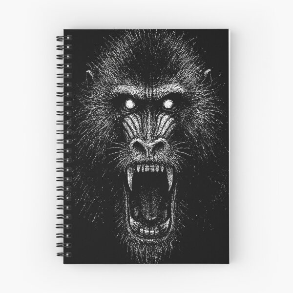 Item preview, Feral Mandrill – Primal Rage Dark Animal Art designed and sold by Mortisigil.