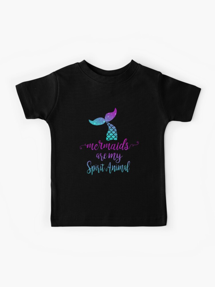 Mermaids Are My Spirit Animal Funny Women's Young Girls T-Shirt