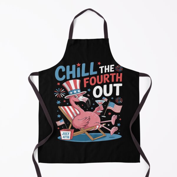 Item preview, Chill The Fourth Out 4th Of July US Flag Flamingo Drinking designed and sold by Slwankol.