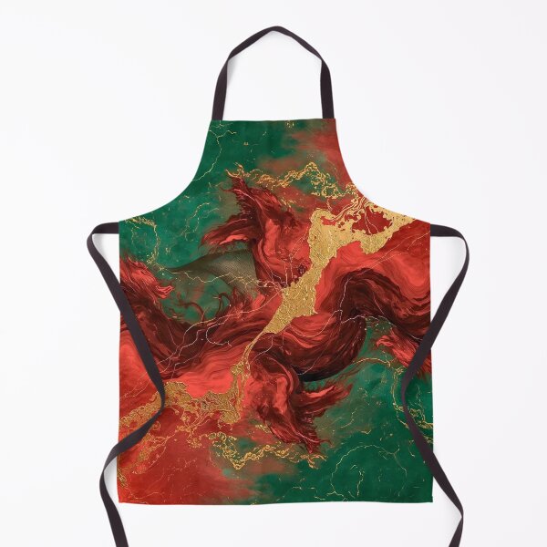 Item preview, Crimson Collision Emerald and Gold Abstract designed and sold by Cozyartsss.