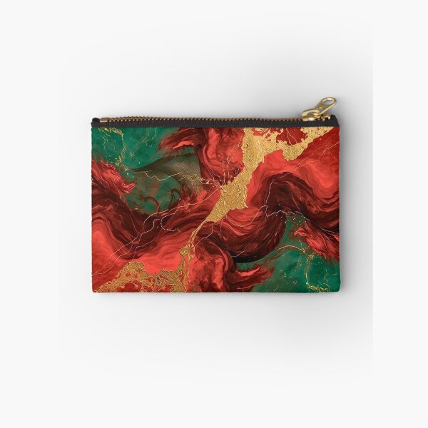 Item preview, Crimson Collision Emerald and Gold Abstract designed and sold by Cozyartsss.