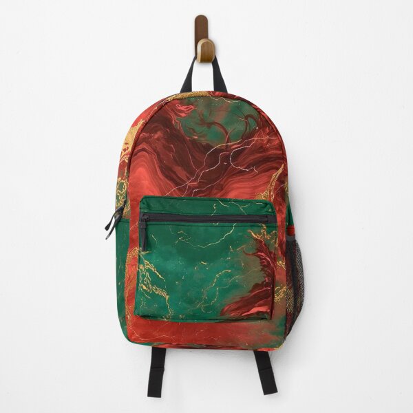 Item preview, Crimson Collision Emerald and Gold Abstract designed and sold by Cozyartsss.