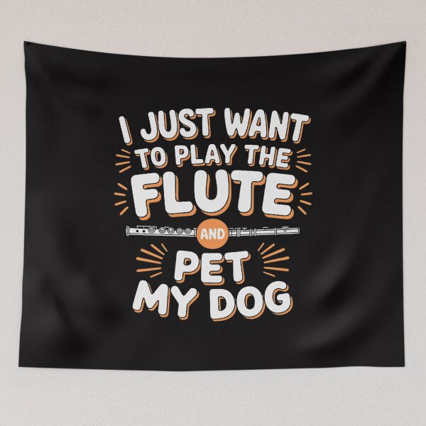 Item preview, Flute Player Dog Owner Flutist I Play The Flute & Pet My Dog designed and sold by gerardostokes.