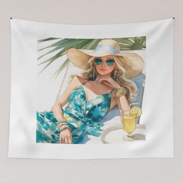 Item preview, Elegant Summer Lifestyle Illustration designed and sold by Silrom.