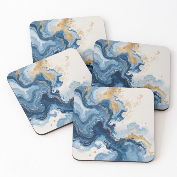 Item preview, Sapphire Ocean Flow with Golden Shores designed and sold by Cozyartsss.