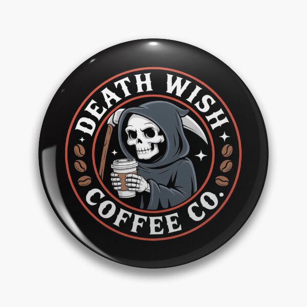 Item preview, Halloween Grim Reaper Drinking Coffee Death Wish Coffee Co designed and sold by gerardostokes.