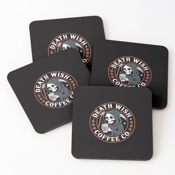 Item preview, Halloween Grim Reaper Drinking Coffee Death Wish Coffee Co designed and sold by gerardostokes.