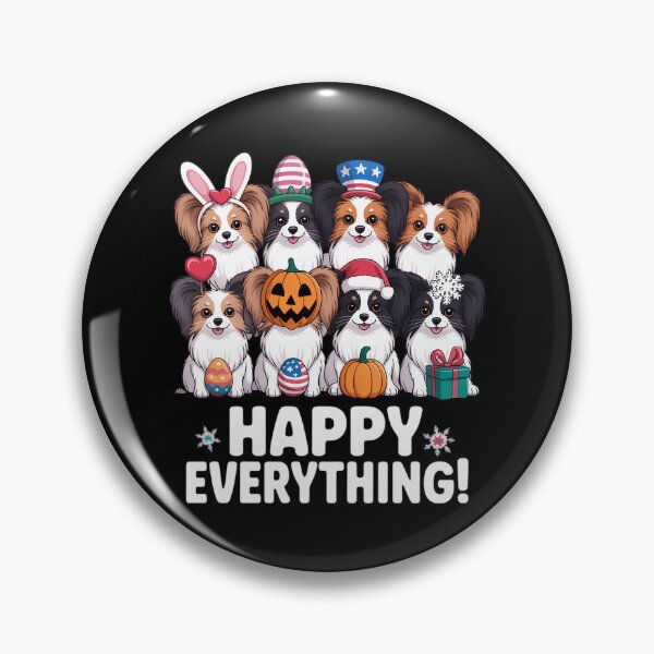 Artikelvorschau, Alles Gute zum Papillon-Hund, Jahreszeiten, das ganze Jahr über, Baumliebhaber entworfen und verkauft von IdunayaStore.