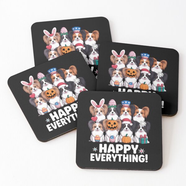 Item preview, Happy Everything Papillon Dog Seasons All Year Tree Lover designed and sold by IdunayaStore.