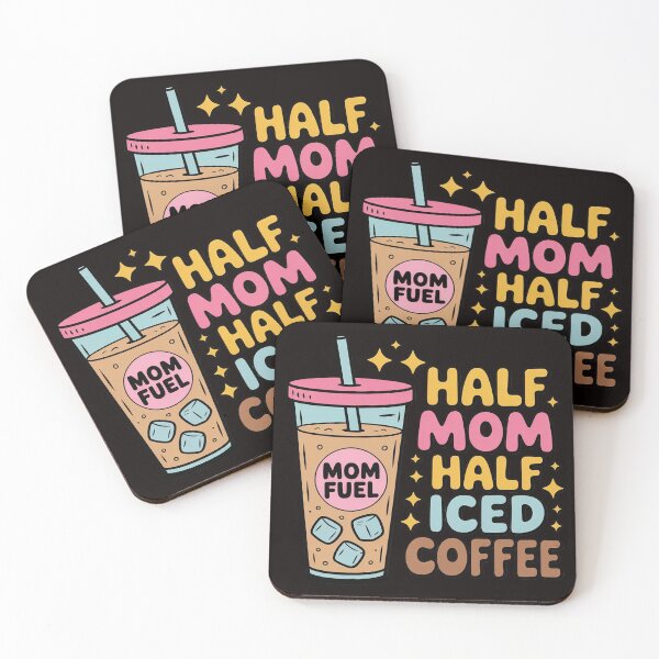 Item preview, Half Mom Half Iced Coffee Lovers - Coffee Mom Coffee Mama designed and sold by cherylbartlett.