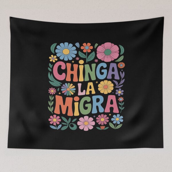 Item preview, Chinga la Migra Boho Flowers Immigration designed and sold by Slwankol.