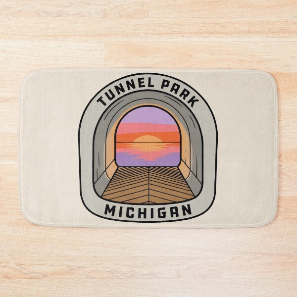 Item preview, Tunnel Park Michigan - Vintage Lake Michigan Sunset Design designed and sold by TheOldMittenIllustrated.