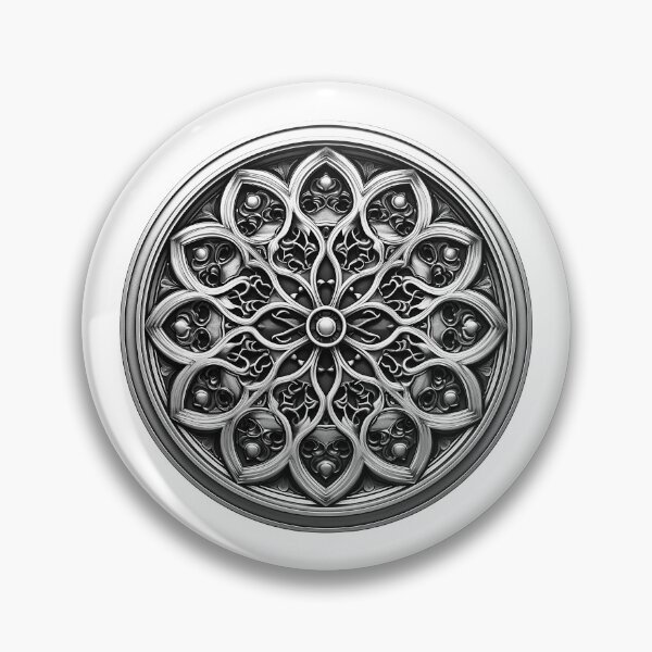 Item preview, Gothic Rose Window | Medieval Cathedral Mandala | Intricate Gothic Architecture Design designed and sold by inkoutninja.