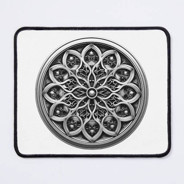 Item preview, Gothic Rose Window | Medieval Cathedral Mandala | Intricate Gothic Architecture Design designed and sold by inkoutninja.