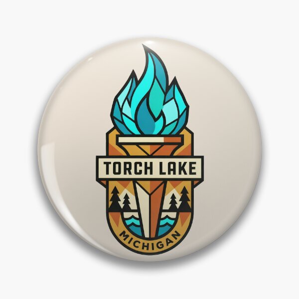 Item preview, Torch Lake Michigan - Vintage Design designed and sold by TheOldMittenIllustrated.