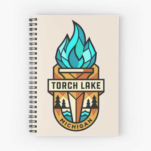 Item preview, Torch Lake Michigan - Vintage Design designed and sold by TheOldMittenIllustrated.