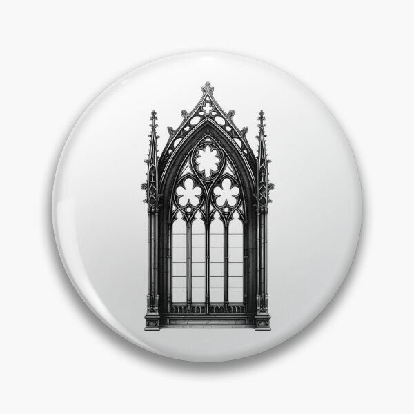 Artikelvorschau, Gotisches Bogenfenster | Dunkle Kathedralenarchitektur | Mittelalterliches gotisches Fensterdesign entworfen und verkauft von inkoutninja.