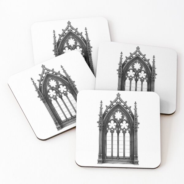 Item preview, Gothic Arched Window | Dark Cathedral Architecture | Medieval Gothic Window Design designed and sold by inkoutninja.