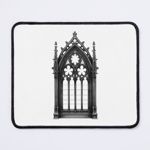 Item preview, Gothic Arched Window | Dark Cathedral Architecture | Medieval Gothic Window Design designed and sold by inkoutninja.