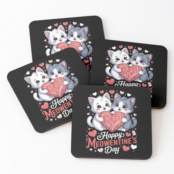 Item preview, Happy Meowentine's Day Cute Cat Lover Valentine's Day designed and sold by IdunayaStore.